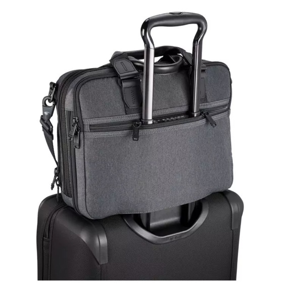 Tumi Alpha Bravo Albany Black Briefcase- color Anthracite - Picture 5 of 10